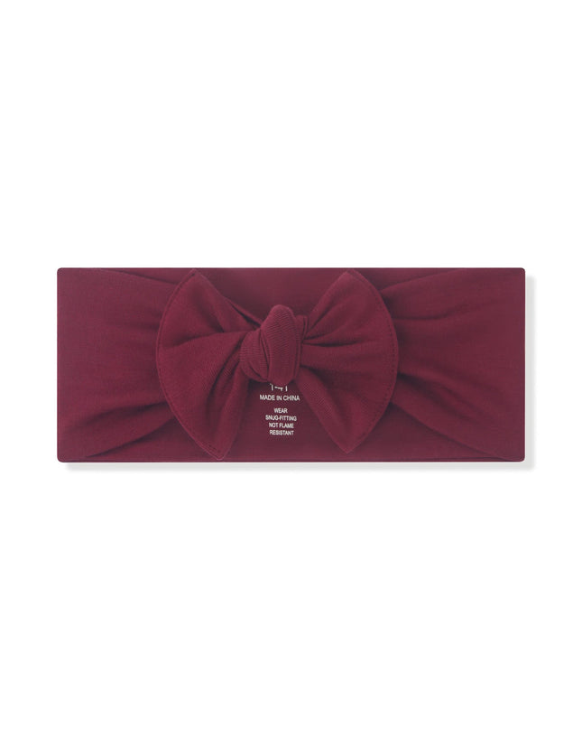 Kyte Baby Knotted Bow Headband in Burgundy