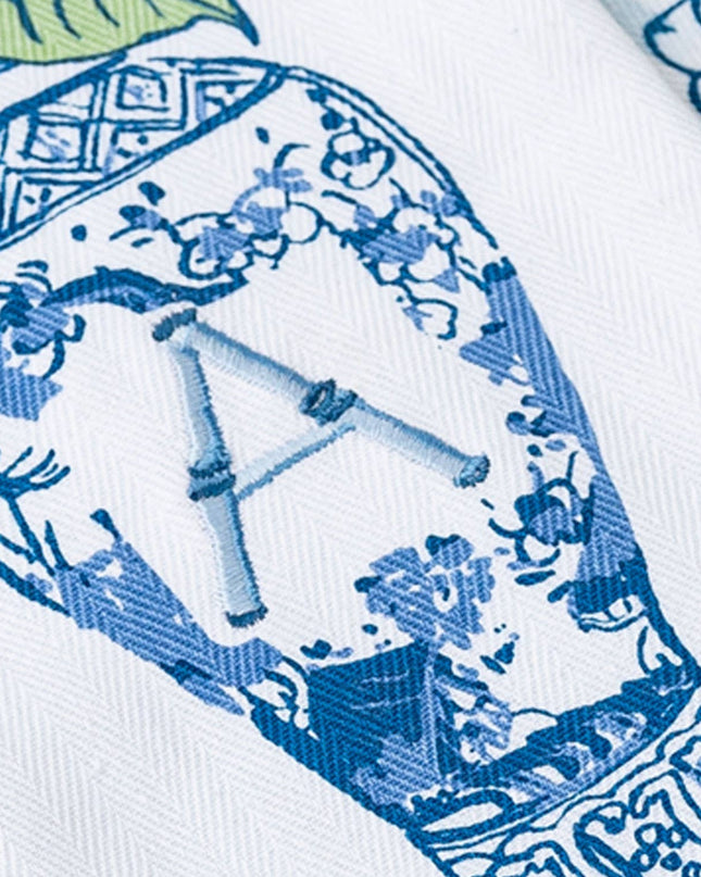Hydrangea Initial Kitchen Towel Sets