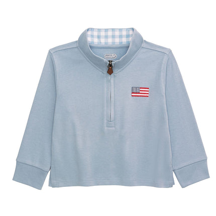 Light Blue Flag Quarter Zip