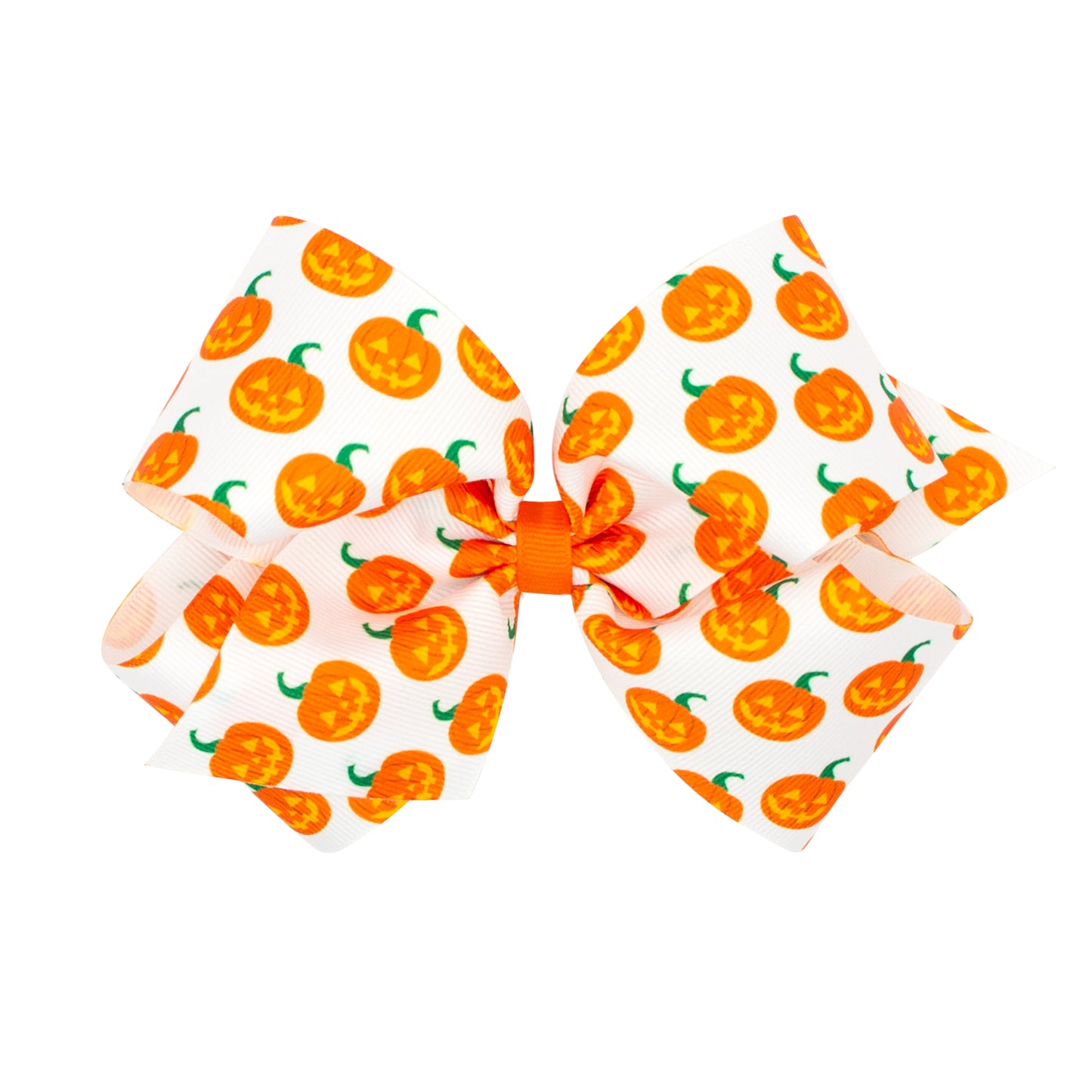 Halloween Grosgrain Hair Bow-Jack O Lantern