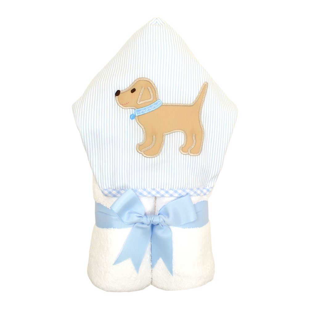 Blue Lab Puppy Hooded Towel