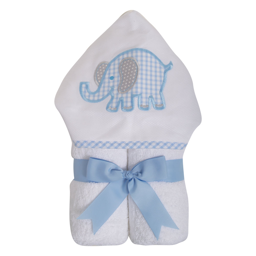 Blue Elephant Hooded Towel