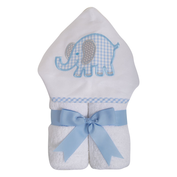 Blue Elephant Hooded Towel