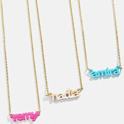 Acrylic Custom Nameplate Necklace