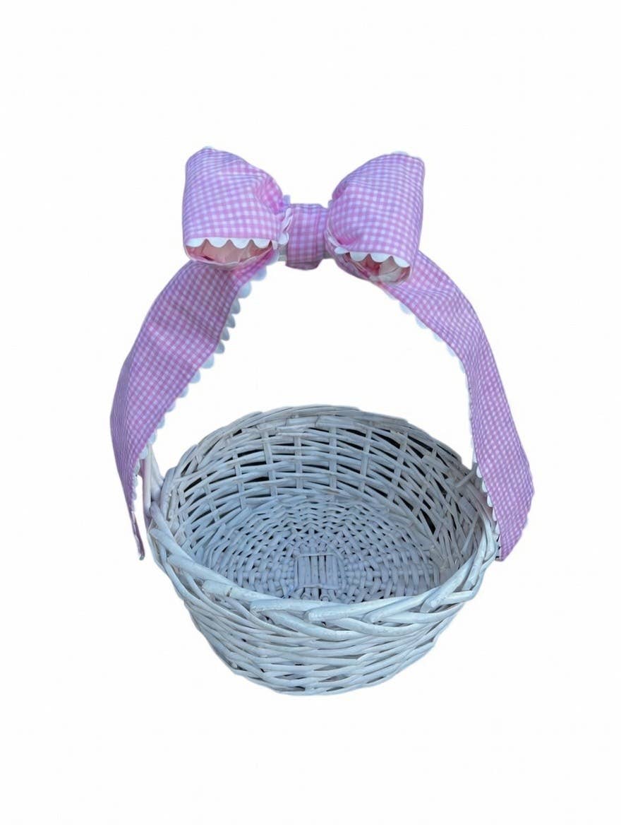 Custom Gingham Bow with Trim