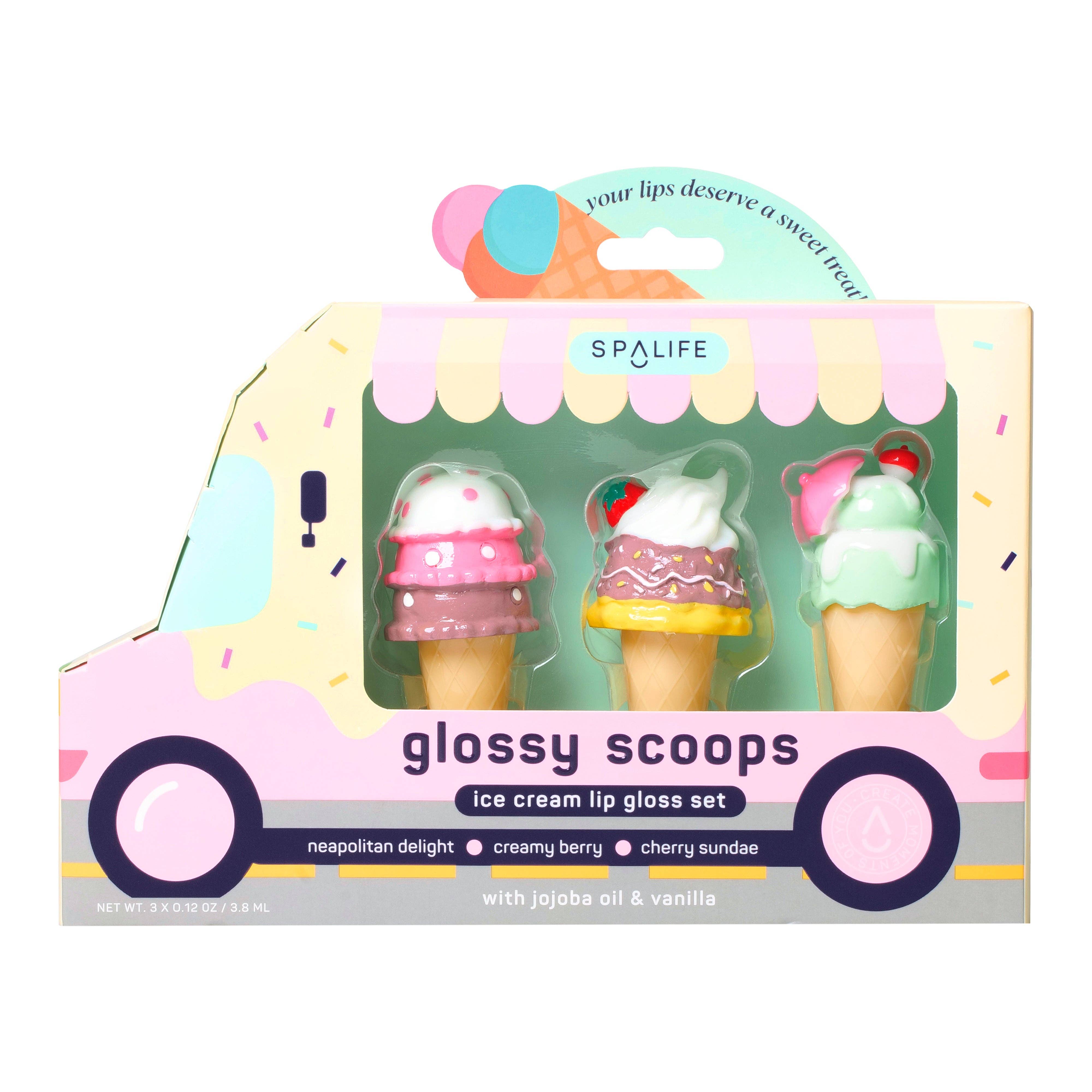Trio Rvc Glossy Scoops Ice cream Lip Gloss Trio Gift Set – Jeannine's Gifts RVC