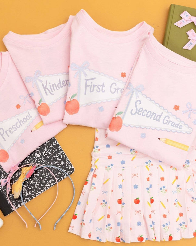 First Grade Pennant Short Sleeve T-Shirt - Back To School