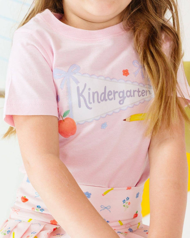 Kindergarten Pennant Short Sleeve T-Shirt - Back To School