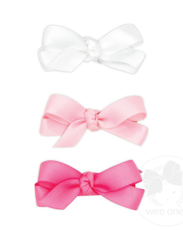 Baby Satin Bows - Set of 3