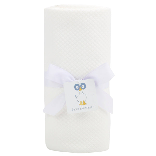 Personalized Knit Blanket - White