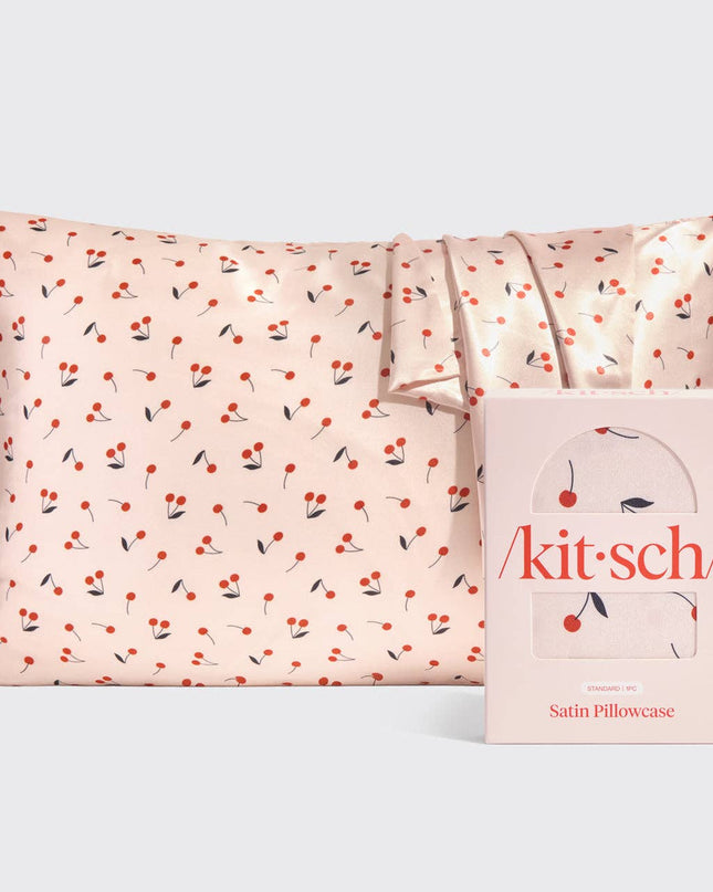 Personalized Satin Pillowcase Standard - Cherry Print