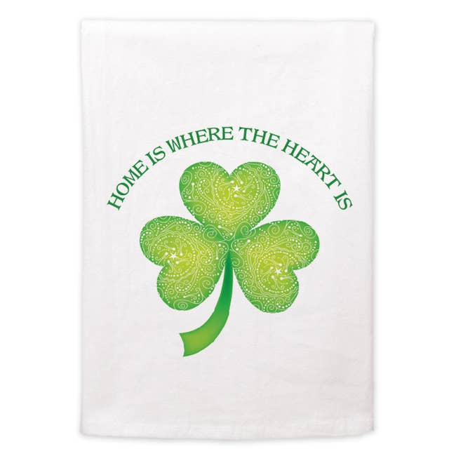 Flour Sack Towel - Home Is Where The Heart Is