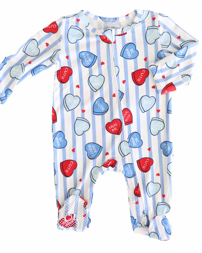 Boys Sweet Like Candy Zipper Footie