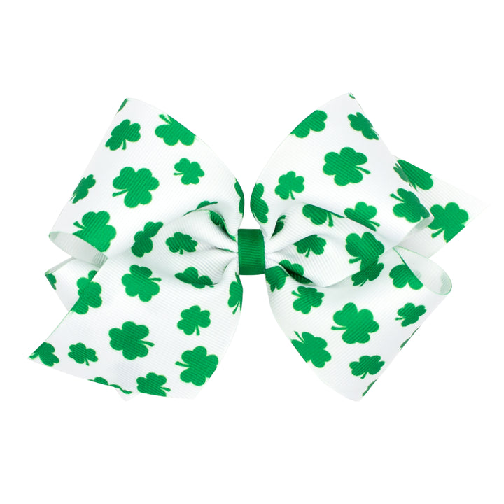 Shamrock Print Bow