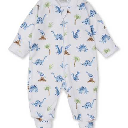 Dino Territory Footie with zip print - Multicolor