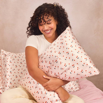 Personalized Satin Pillowcase Standard - Cherry Print