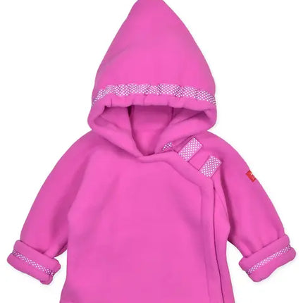 Hot Pink Widgeon Fleece Jacket With Polka Dots