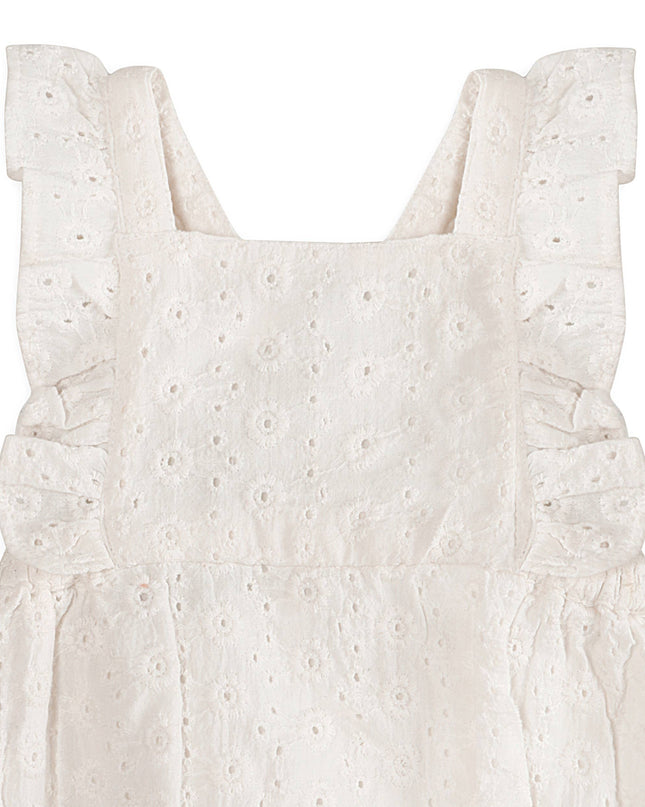 Alaina Schiffli Baby Romper + Headband (Organic)