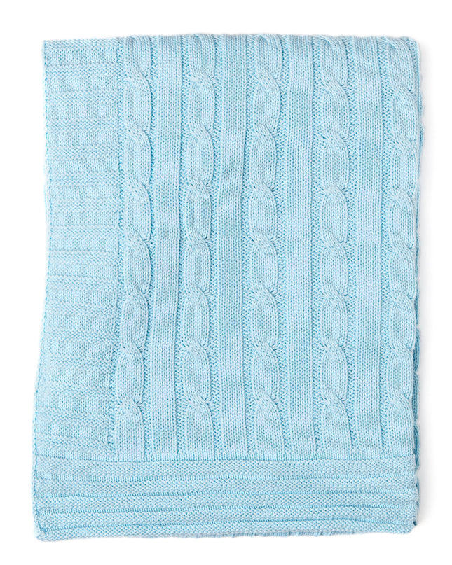 Personalized Cable Knit Baby Blanket