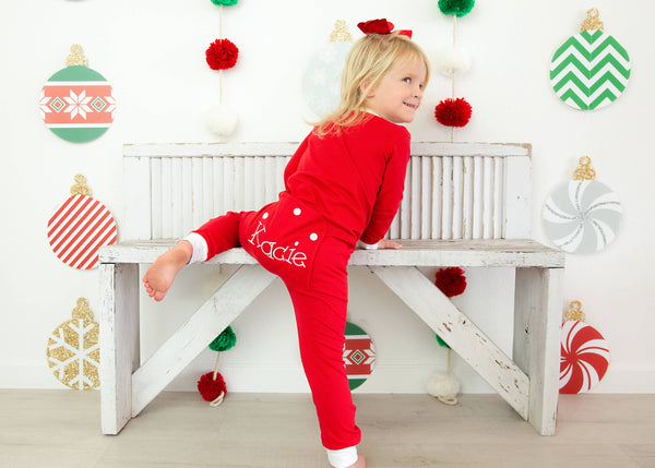 Kids Faux Flap Christmas Jammies