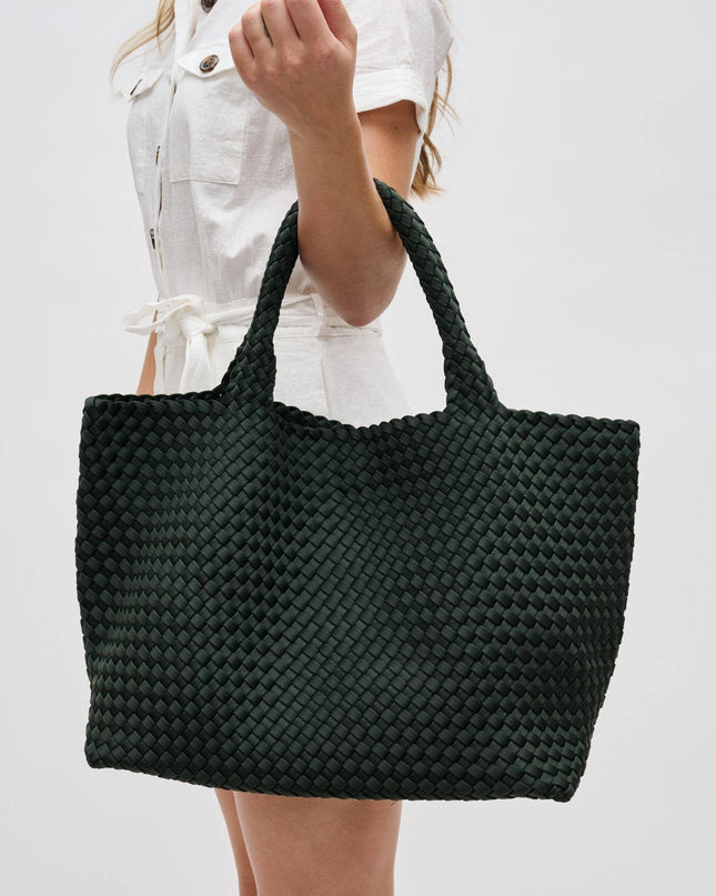 Sky's The Limit - Large Woven Neoprene Tote-Olive Color