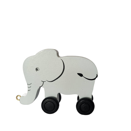 Wooden Elephant Piece (Back) - Personalized Name Train Piece