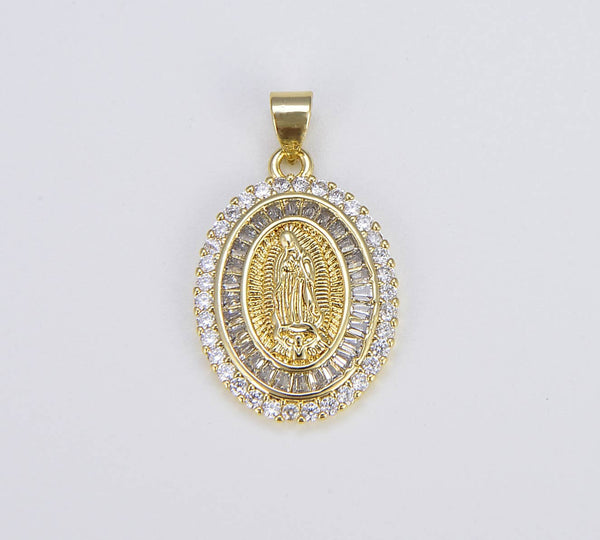 Blessed Virgin Mary 18K Gold Charm, CP1550