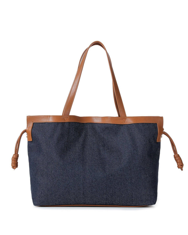 Cinched Denim Tote Bag -Reese Indigo