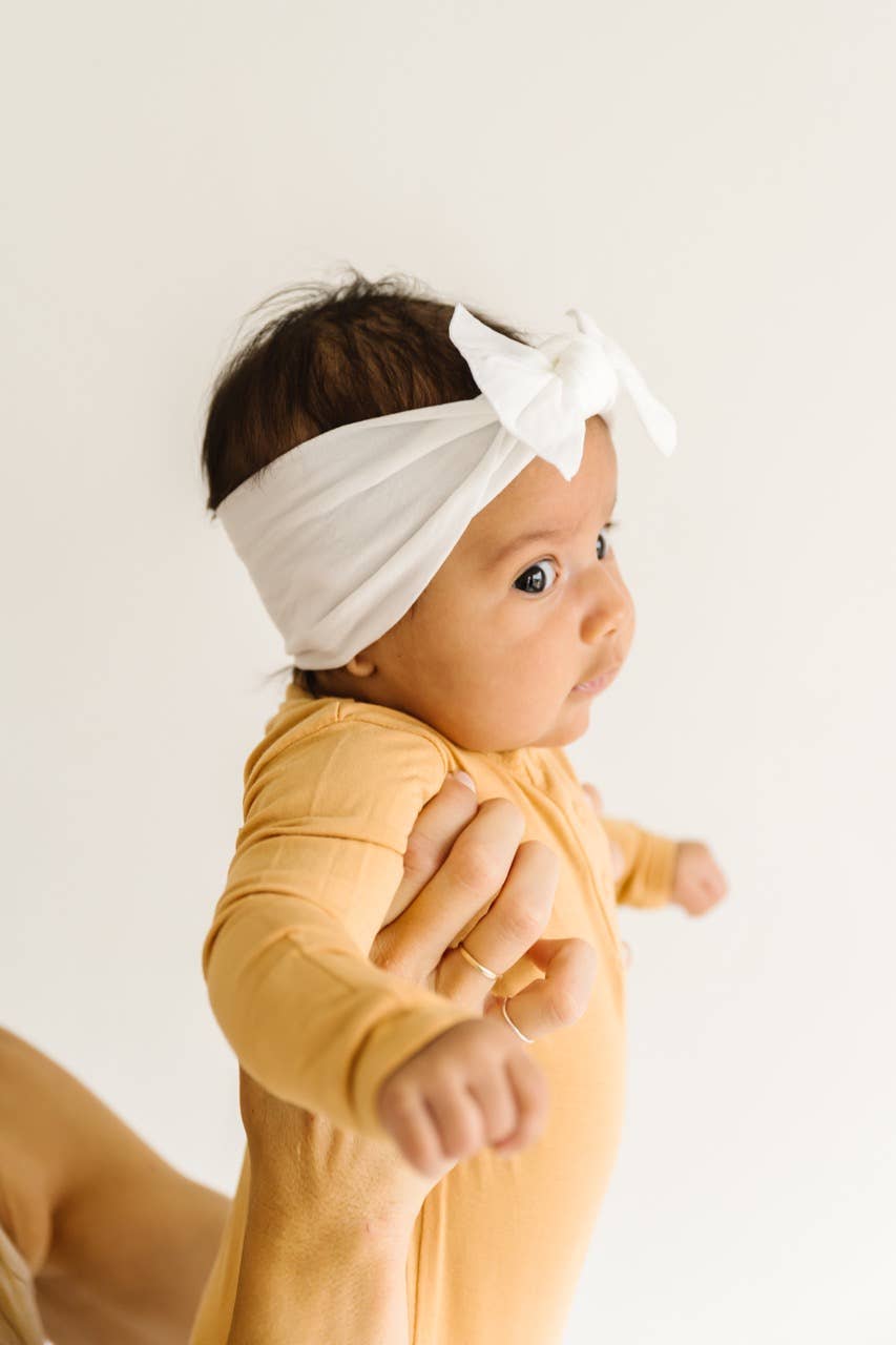 THE KNOT Soft nylon headband: white