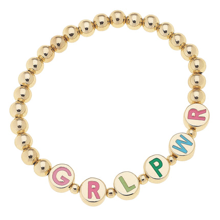 Girl Power Ball Bead Children's Stretch Bracelet