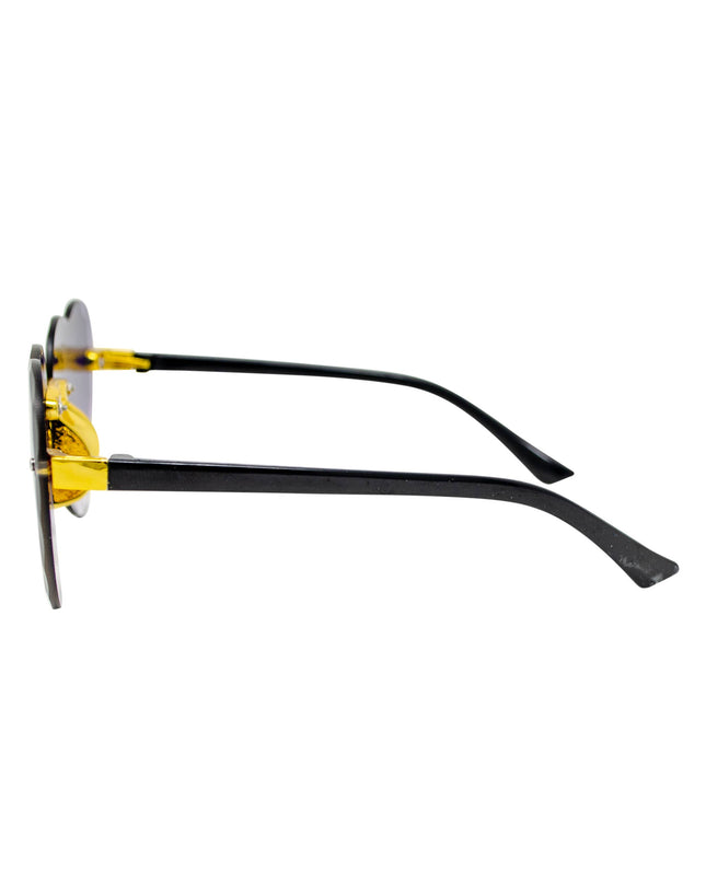 Frameless Heart Sunglasses: Plum