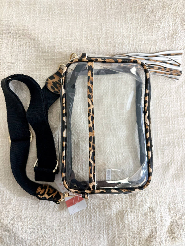 Personalized Game Day Clear Crossbody Bag