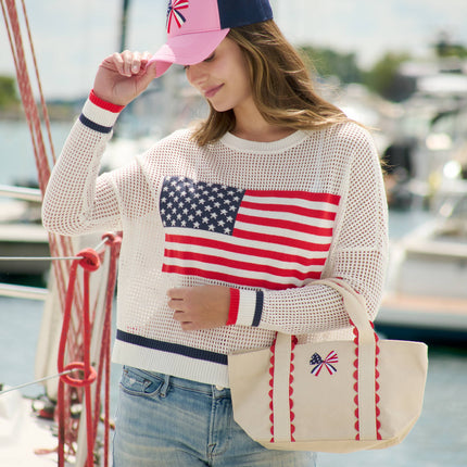 LIBERTY BOW MINI TOTE,RED