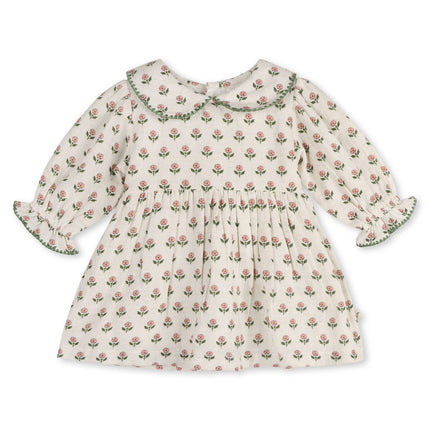 Rosamund Block Print Floral Baby Dress & Bloomer (Organic)