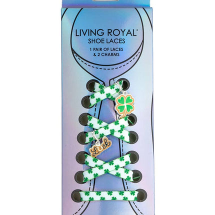 Shoelaces w/ Charms Set - Shamrocks
