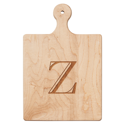 Artisan Maple Paddle Board | Single Letter Monogram | 9"x6"