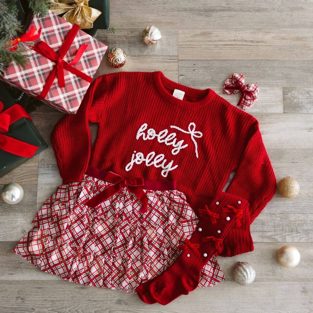 Christmas Plaid Layered Bow Clip