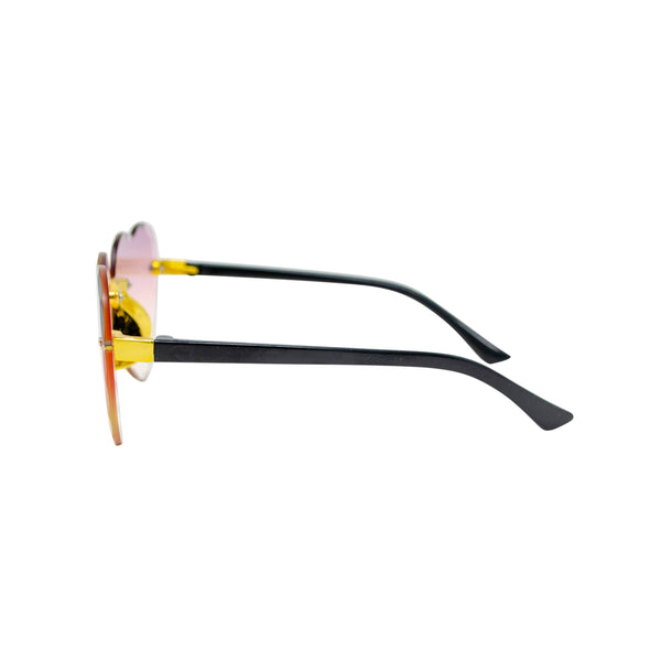 Frameless Heart Sunglasses: Lilac