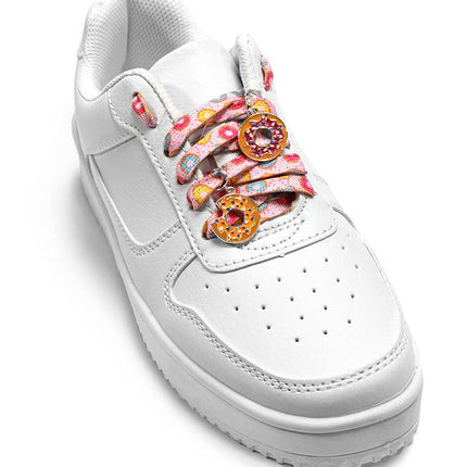 Shoelaces w/ Charms Set - Sprinkle Donuts