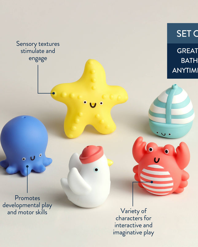 Nautical Itzy Bitzy Puppets™ - Bath + Storytelling Toys