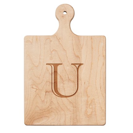 Artisan Maple Paddle Board | Single Letter Monogram | 9"x6"