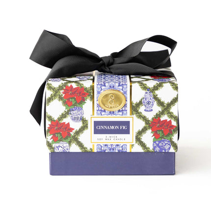 Cinnamon Fig 3-Wick Soy Candle in Printed Gift Box