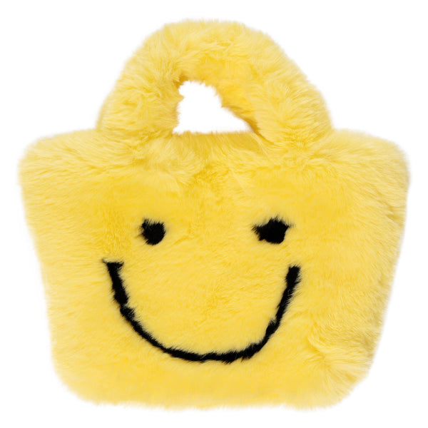 Faux Fur Fuzzy Happy Face Purses for Kids