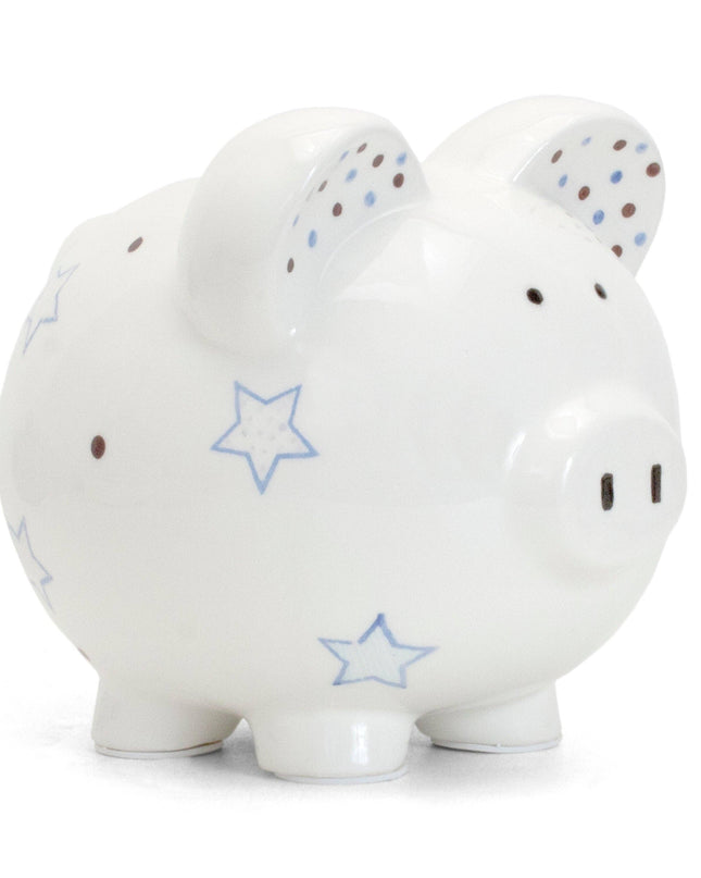 Personalized Blue Star Large Piggy Bank