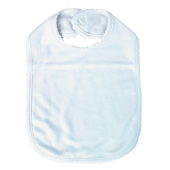 Laughing Giraffe Blank 2-PLY Picot Trim Baby Bib Embroidery