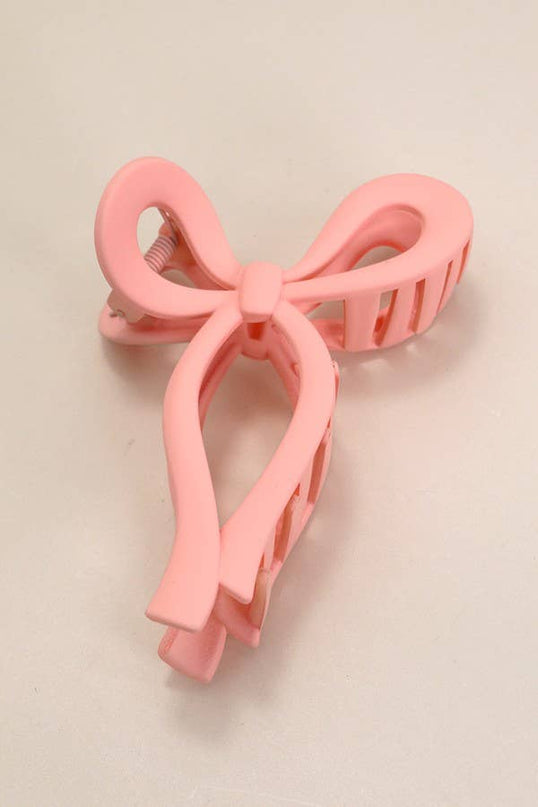 Matte Bow Hair Claw Clips