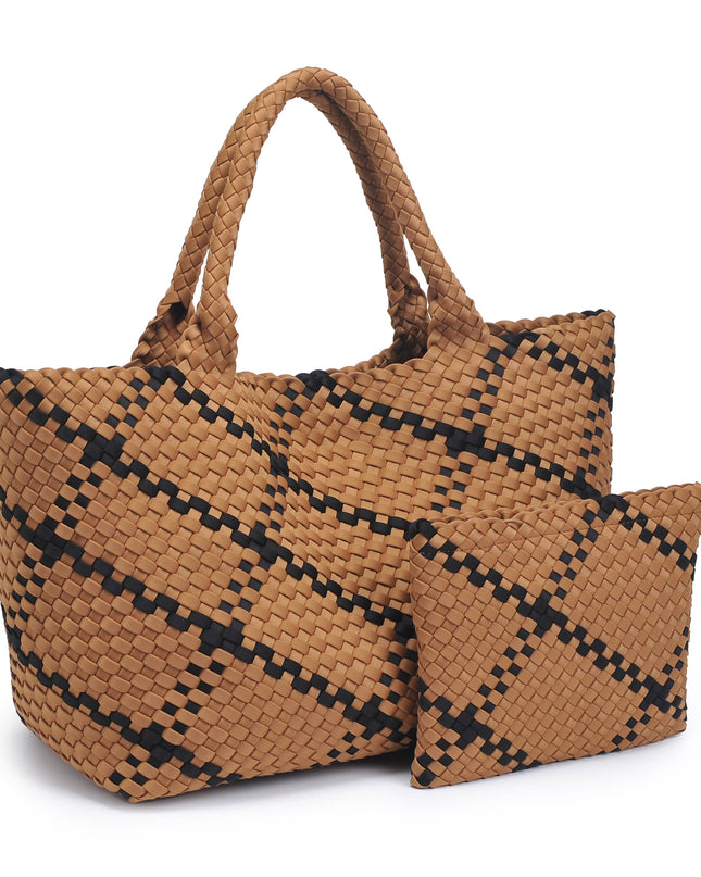 Sky's The Limit - Large Woven Neoprene Tote-Olive Color