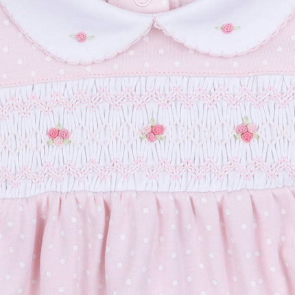 Mia's Classics Smocked Footie - Pink