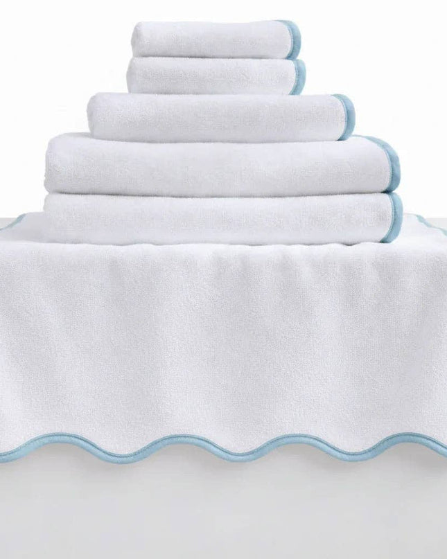 Luxury Scallop Piping Bath Towel Sets (6-Piece)