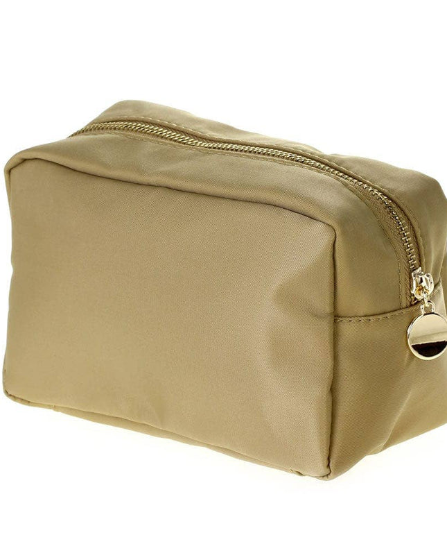 Personalized Emma Round Zippered Nylon Cosmetic Pouch Bag